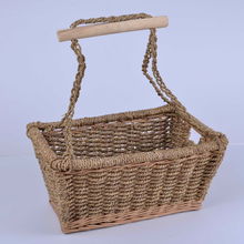 手工編織購物筐 37×24.5×18cm的實(shí)用與美學(xué)